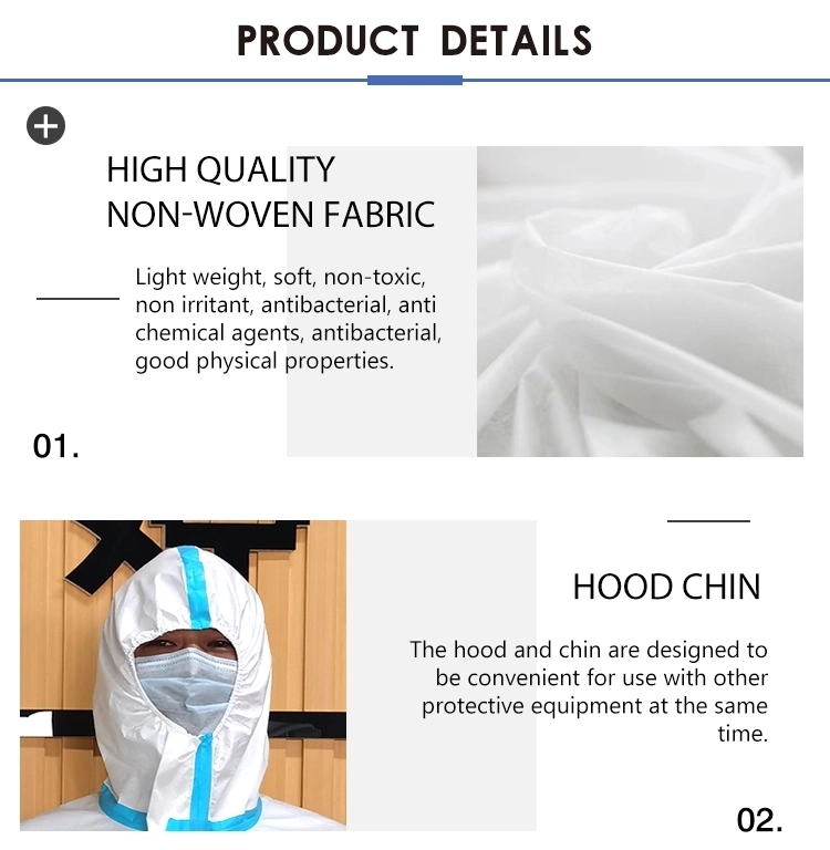 Middle School Isolation Suit Sterile Disposable Hospital Safety Isolation Coverall Clothing Coverall Medical Protective Clothing Protection Suit