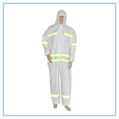 Macacão impermeável descartável à prova d'água não tecido Workwear Overol PPE conjunto Terno com costura colada